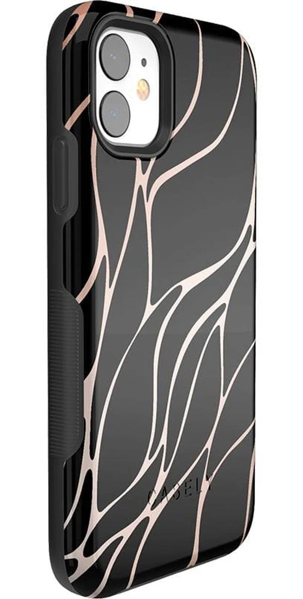 Midnight Ride | Black and Gold Metallic Waves Case - Image 29