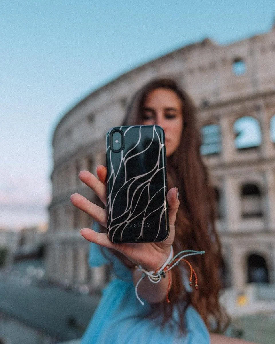 Midnight Ride | Black and Gold Metallic Waves Case - Image 38
