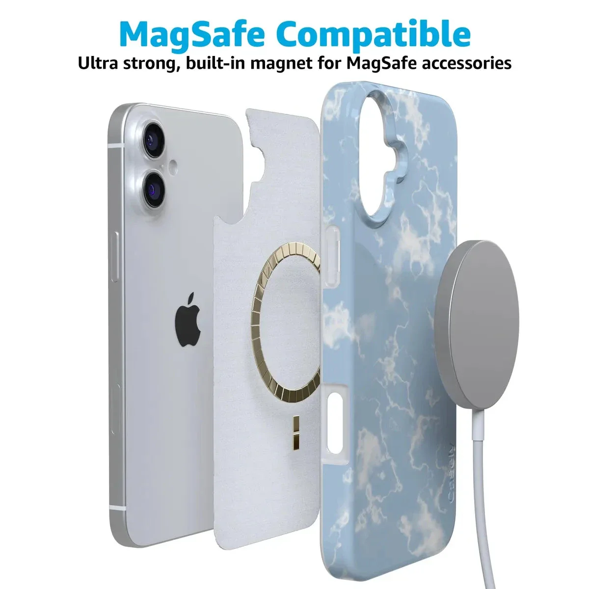 Light Blue Skies | Marble Clouds Case - Image 126