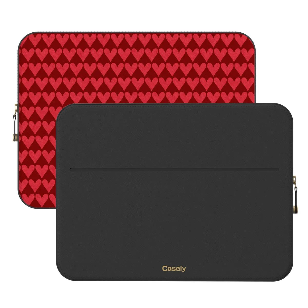 Crazy in Love | Red Hearts Laptop Case - Image 2