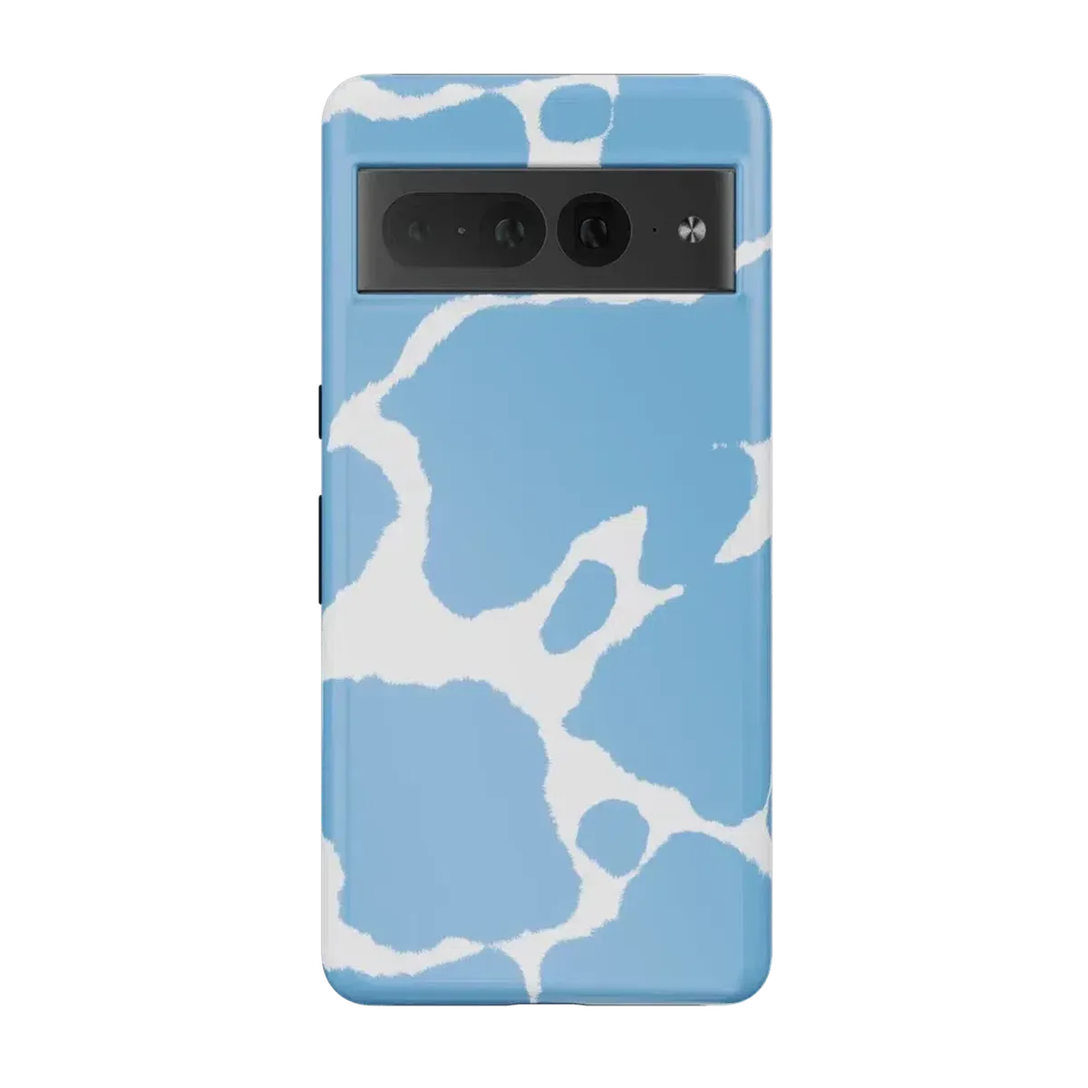 Current MOOd | Light Blue Cow Print Google Pixel Case - Image 10