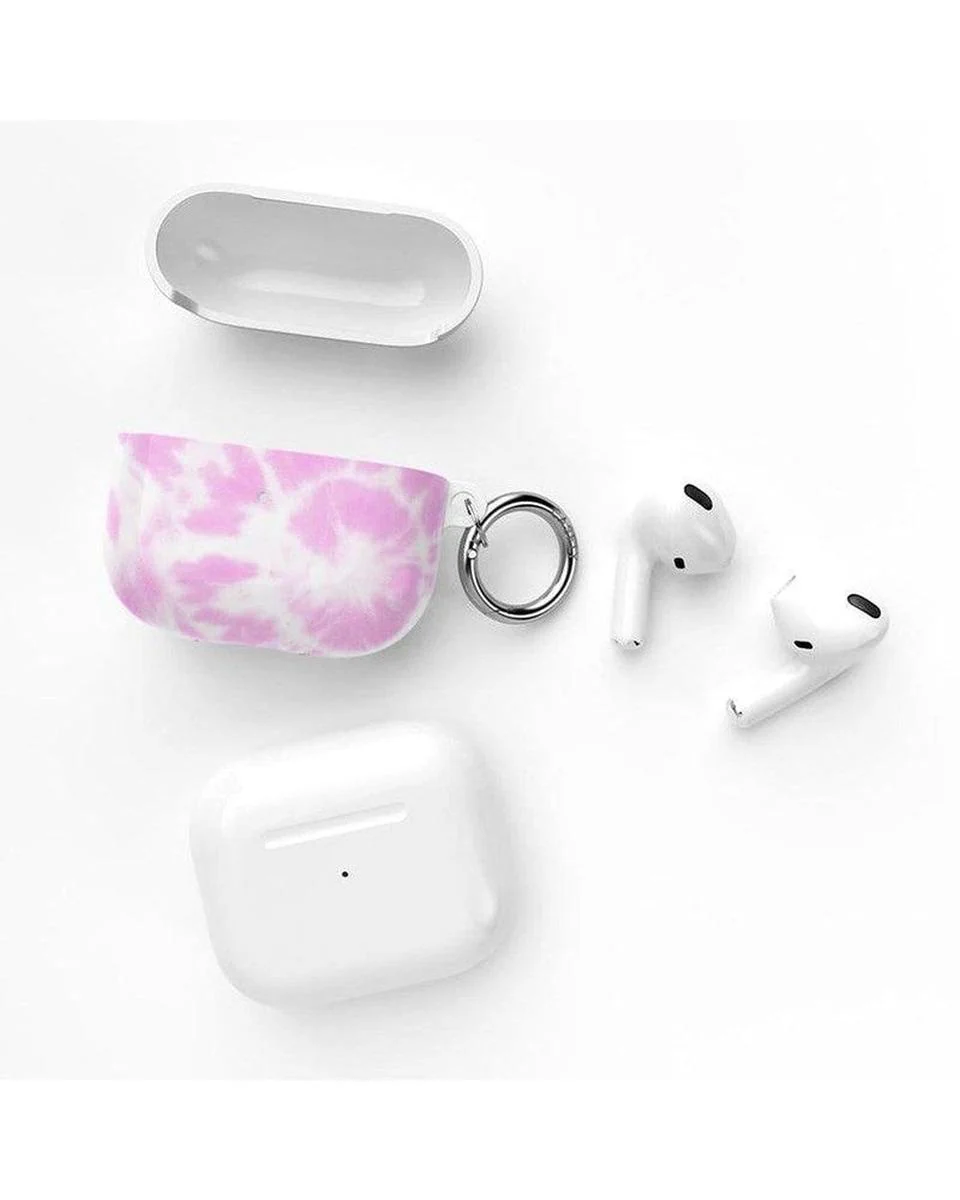 Down for Whatever | Light Pink Tie Dye AirPods Case - Image 11