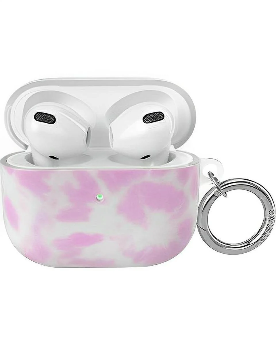 Down for Whatever | Light Pink Tie Dye AirPods Case - Image 3