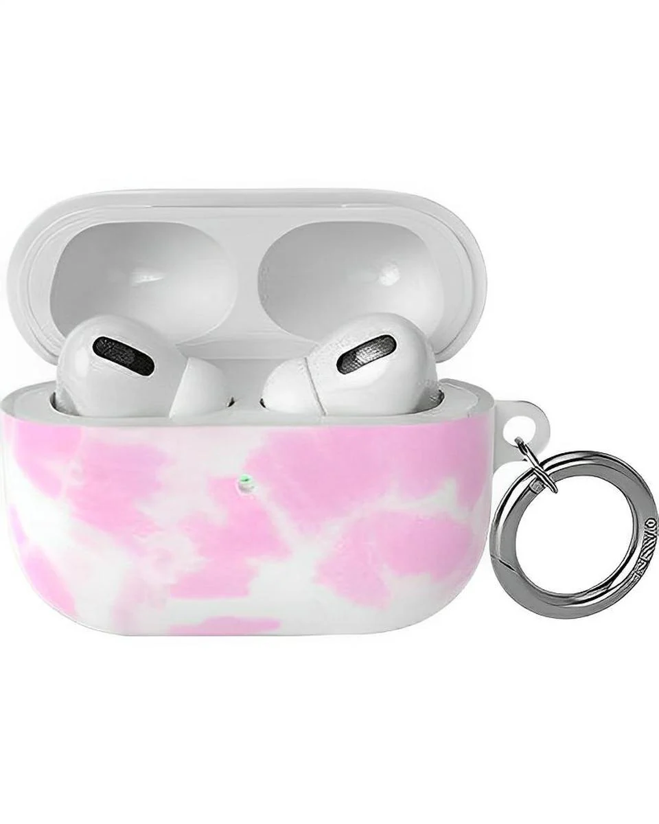 Down for Whatever | Light Pink Tie Dye AirPods Case - Image 5