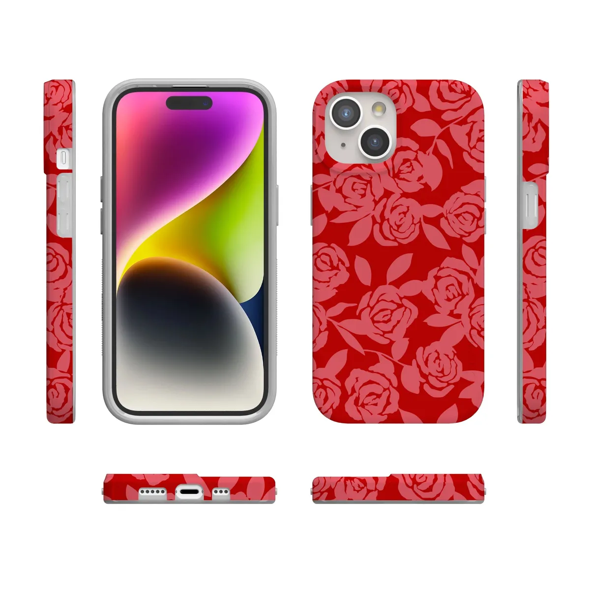 Final Rose | Red & Pink Floral Case - Image 106