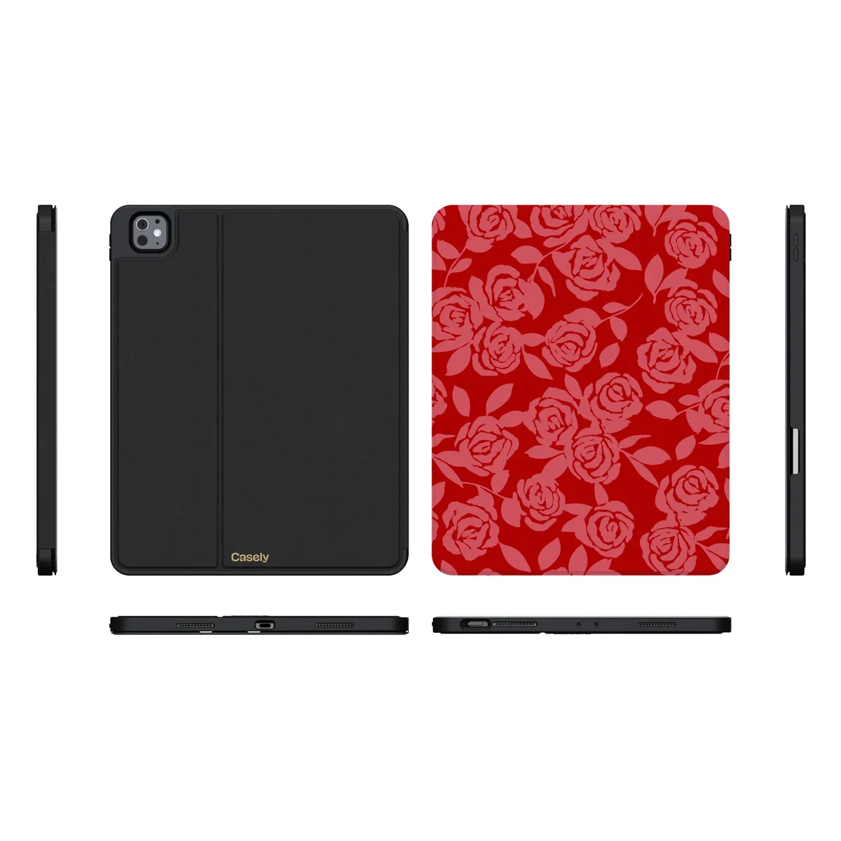 Final Rose | Red & Pink Floral iPad Case - Image 37