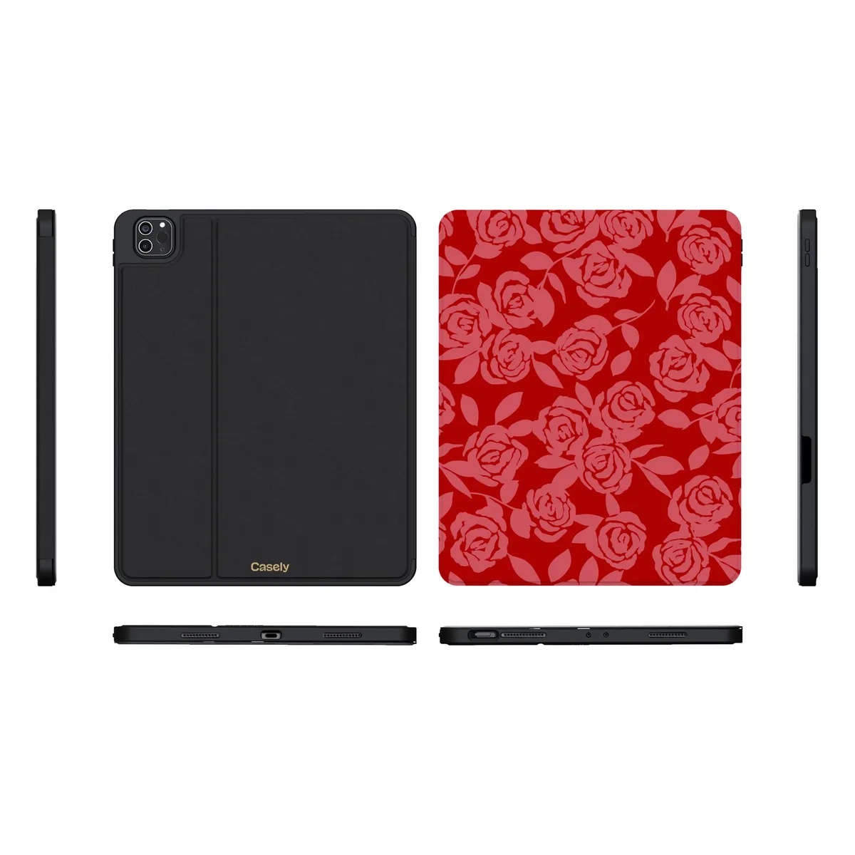 Final Rose | Red & Pink Floral iPad Case - Image 5