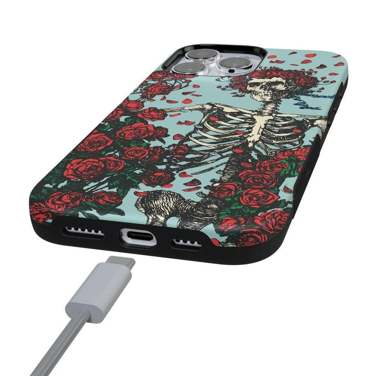 Forever Grateful | Grateful Dead Skeleton Floral Case - Image 104