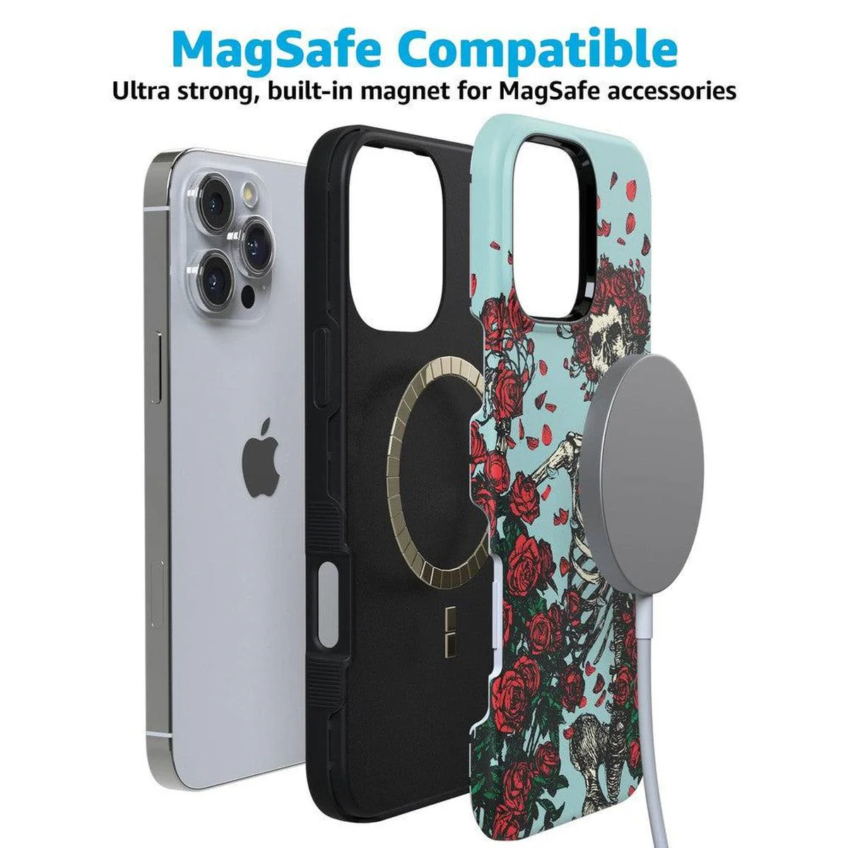 Forever Grateful | Grateful Dead Skeleton Floral Case - Image 106