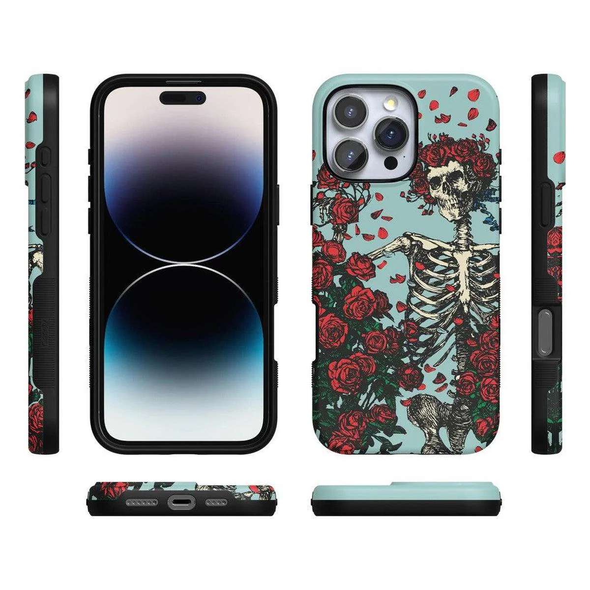 Forever Grateful | Grateful Dead Skeleton Floral Case - Image 109