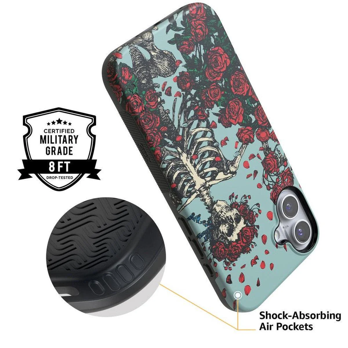 Forever Grateful | Grateful Dead Skeleton Floral Case - Image 113