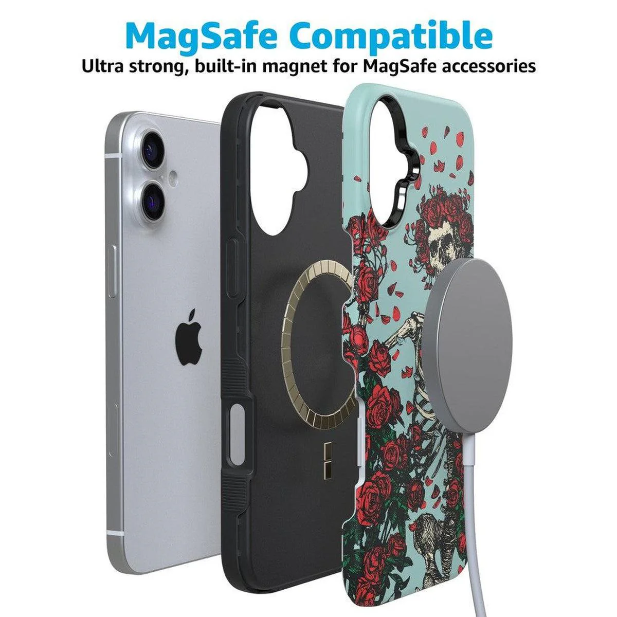 Forever Grateful | Grateful Dead Skeleton Floral Case - Image 114