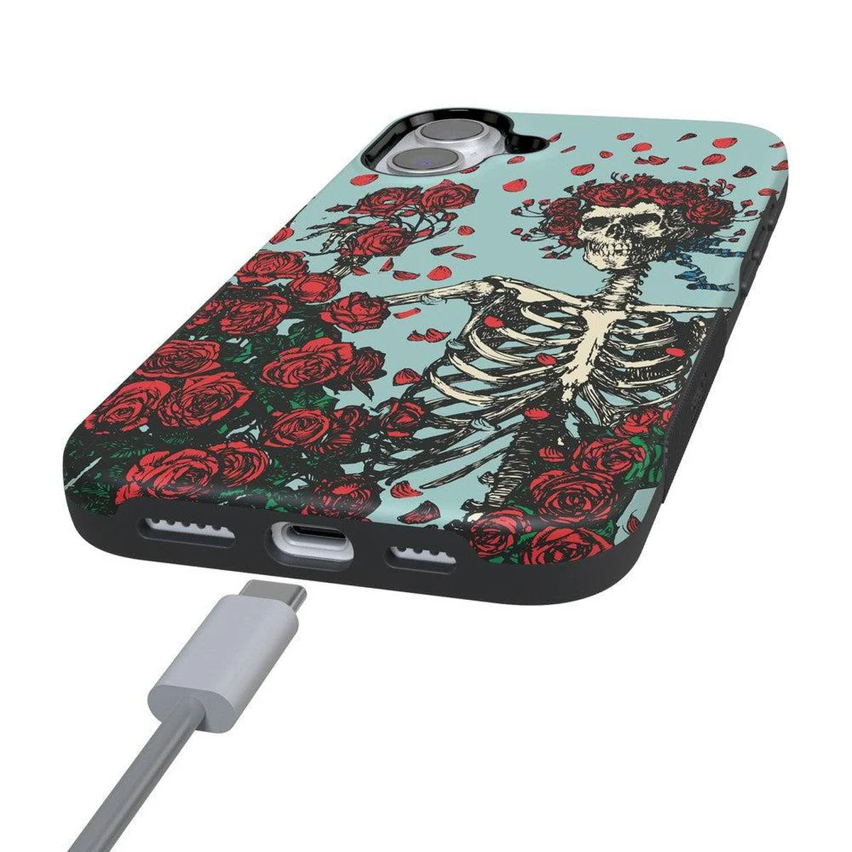 Forever Grateful | Grateful Dead Skeleton Floral Case - Image 116