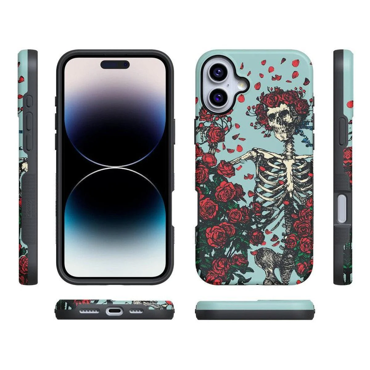 Forever Grateful | Grateful Dead Skeleton Floral Case - Image 119