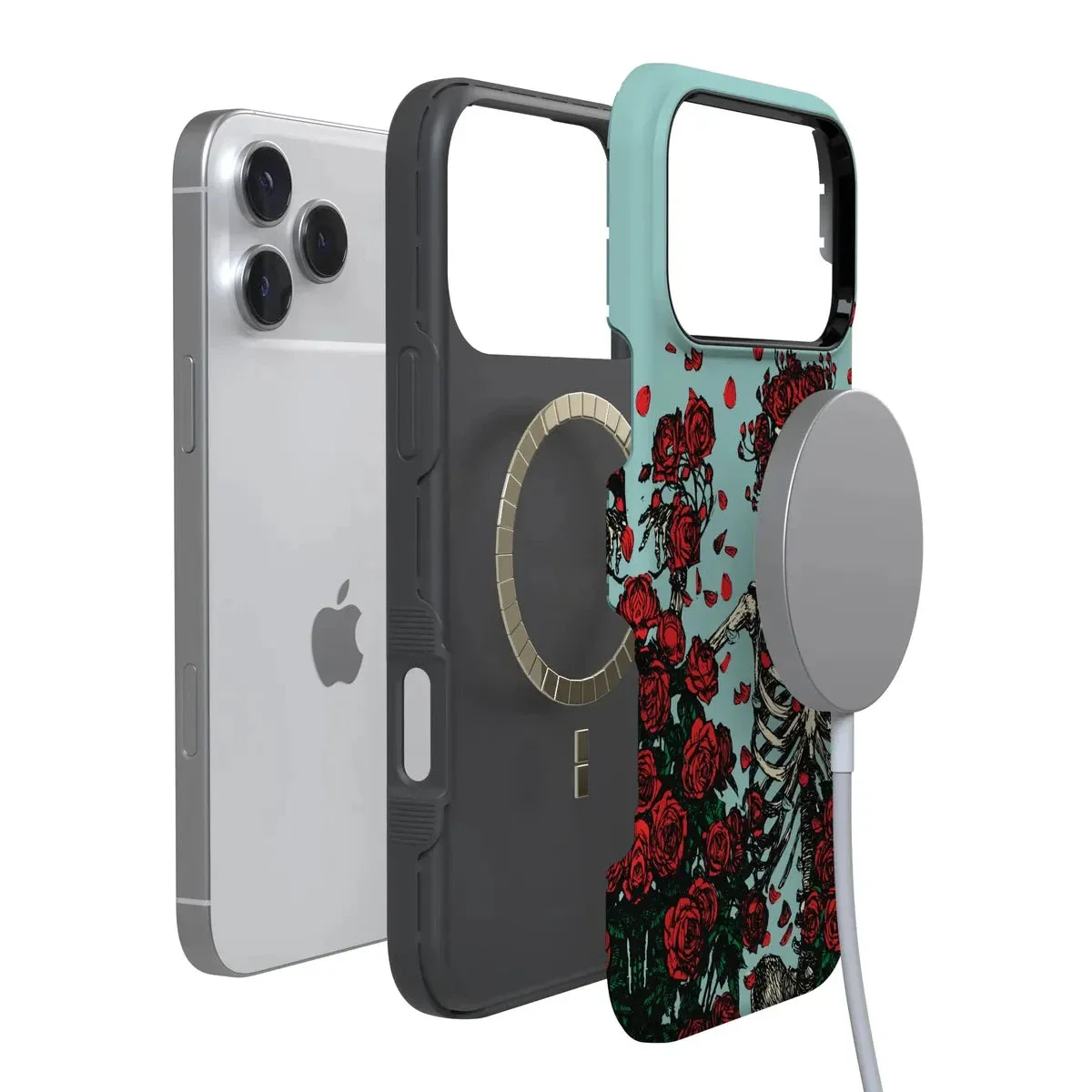 Forever Grateful | Grateful Dead Skeleton Floral Case - Image 133