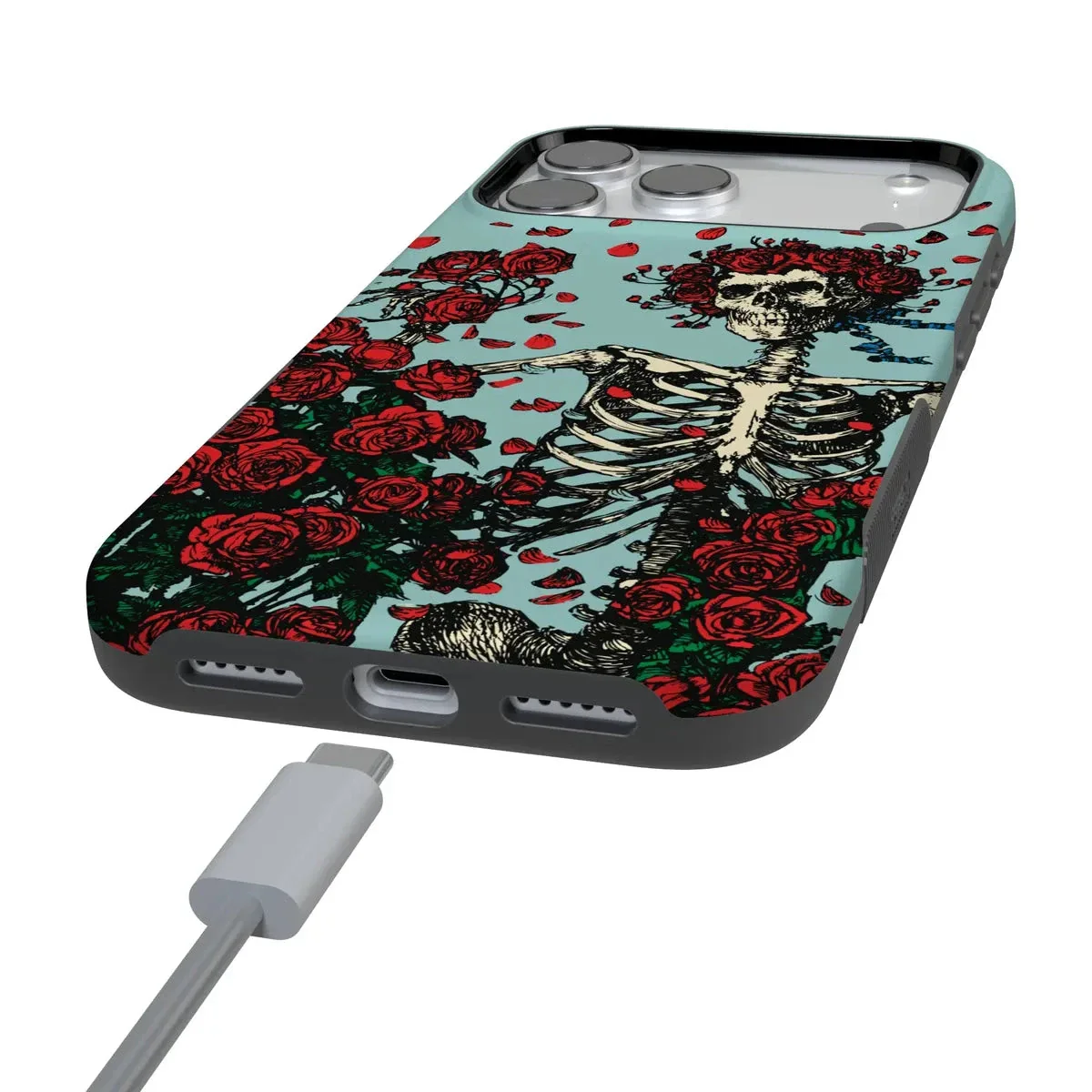 Forever Grateful | Grateful Dead Skeleton Floral Case - Image 136