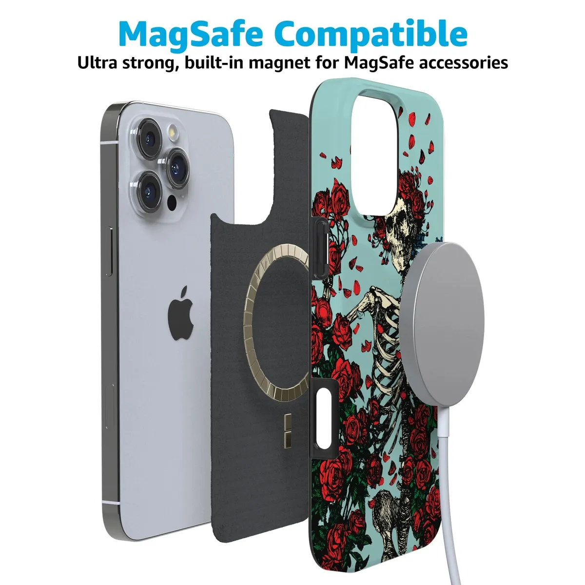 Forever Grateful | Grateful Dead Skeleton Floral Case - Image 162