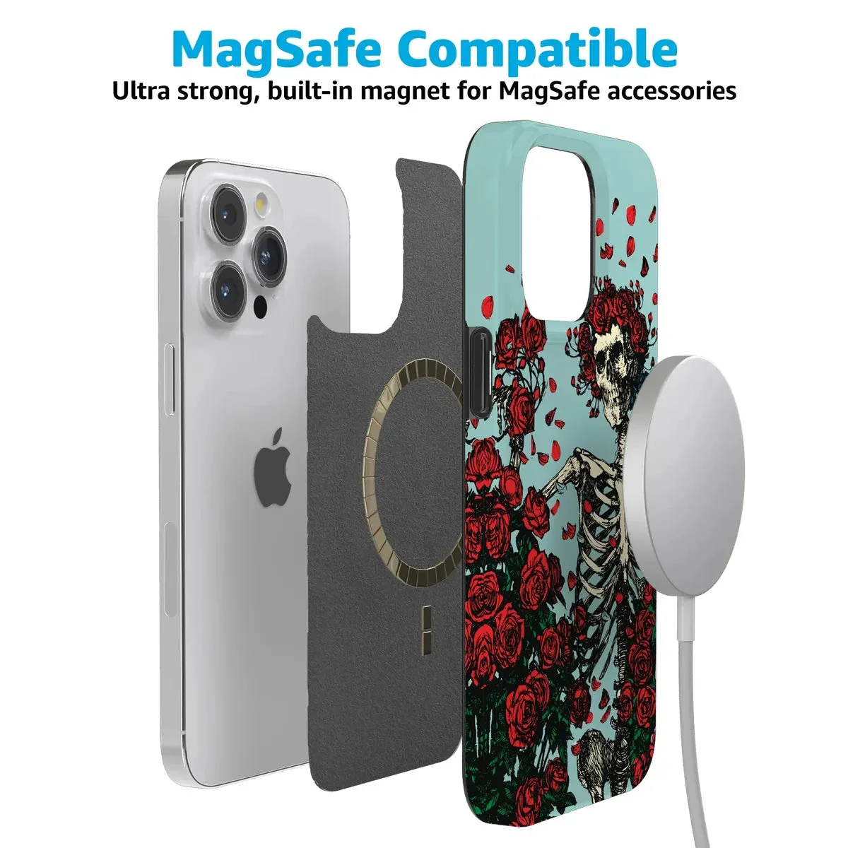 Forever Grateful | Grateful Dead Skeleton Floral Case - Image 167