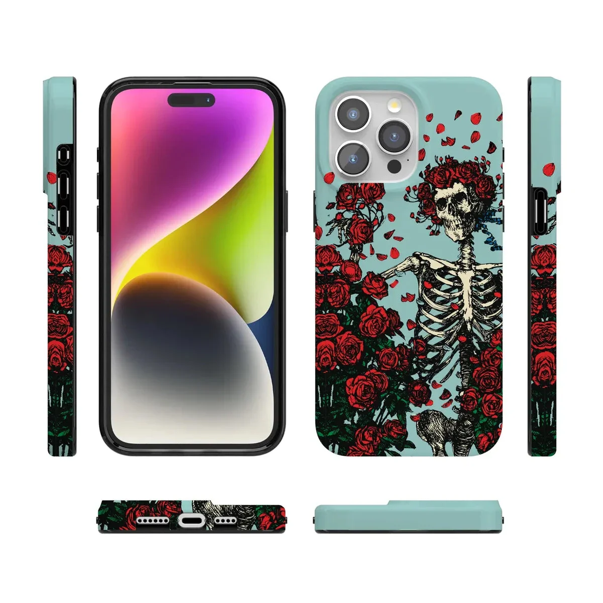 Forever Grateful | Grateful Dead Skeleton Floral Case - Image 168