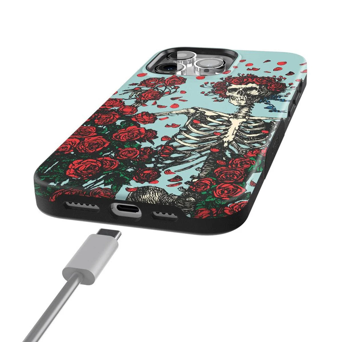 Forever Grateful | Grateful Dead Skeleton Floral Case - Image 87