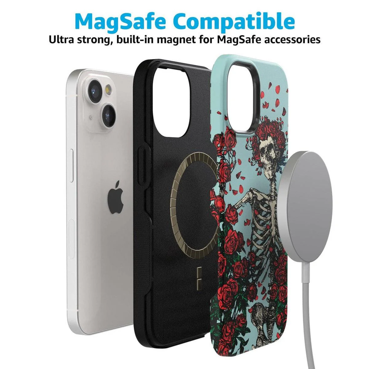 Forever Grateful | Grateful Dead Skeleton Floral Case - Image 95