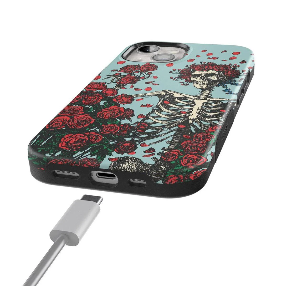 Forever Grateful | Grateful Dead Skeleton Floral Case - Image 98