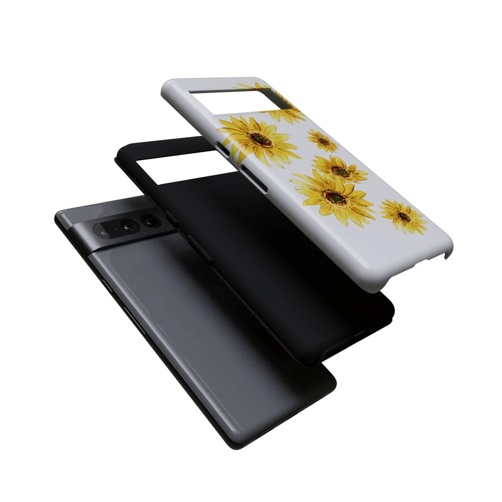 Golden Garden | Yellow Sunflower Floral Google Pixel Case - Image 12
