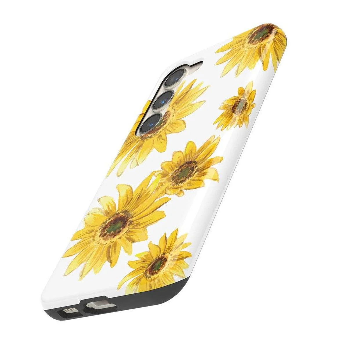 Golden Garden | Yellow Sunflower Floral Samsung Case - Image 10