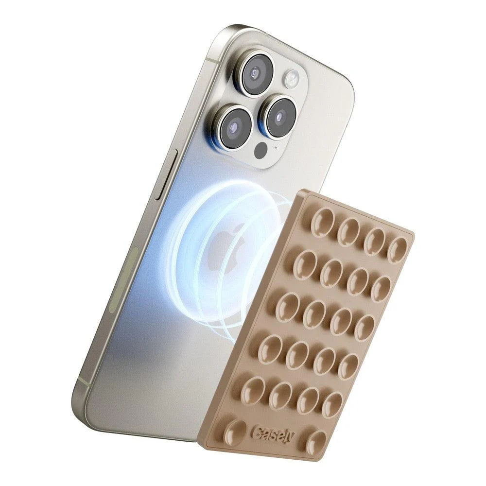Grippy | Taupe Silicone Suction Phone Mount with MagSafe - Image 5