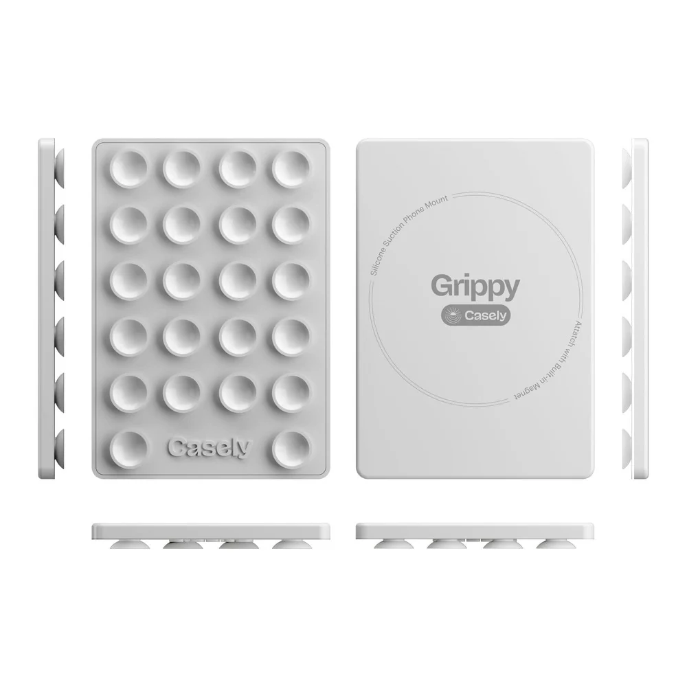 Grippy | White Silicone Suction Phone Mount with MagSafe - Image 3