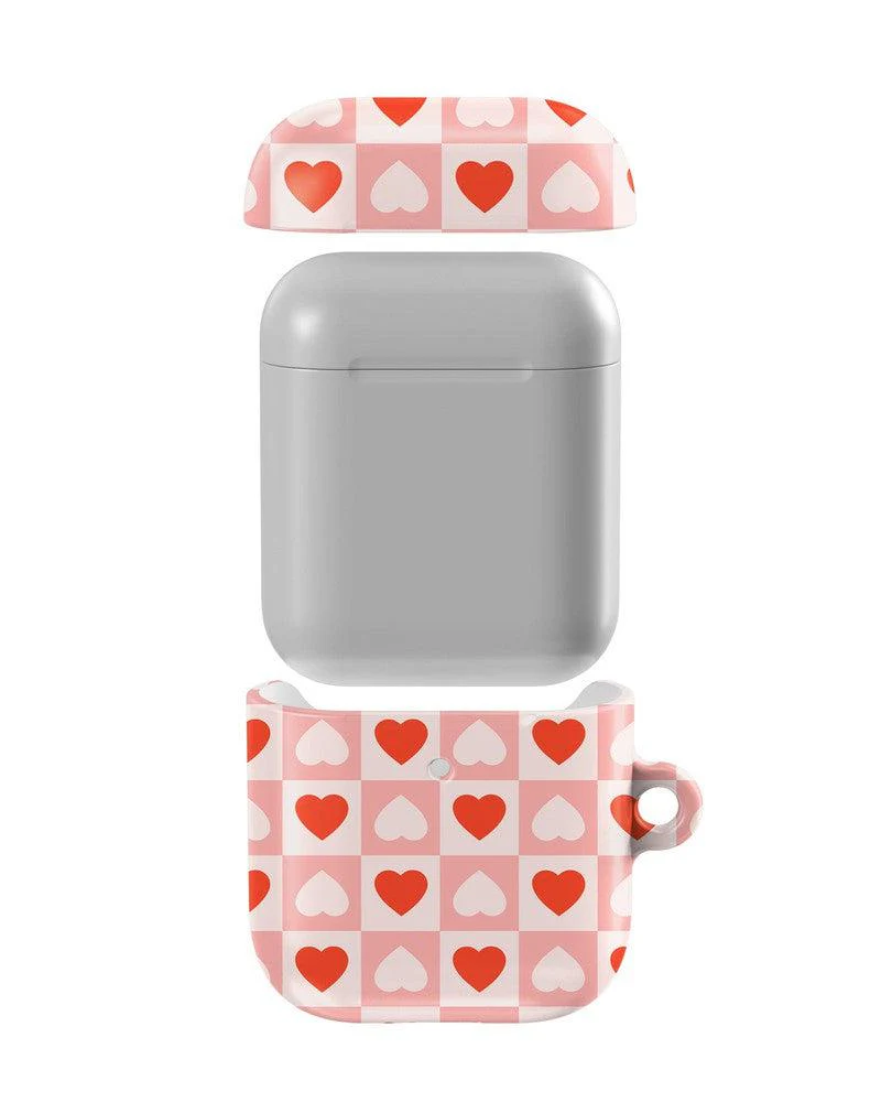 King of My Heart | Checkered Hearts AirPods Case - Image 4