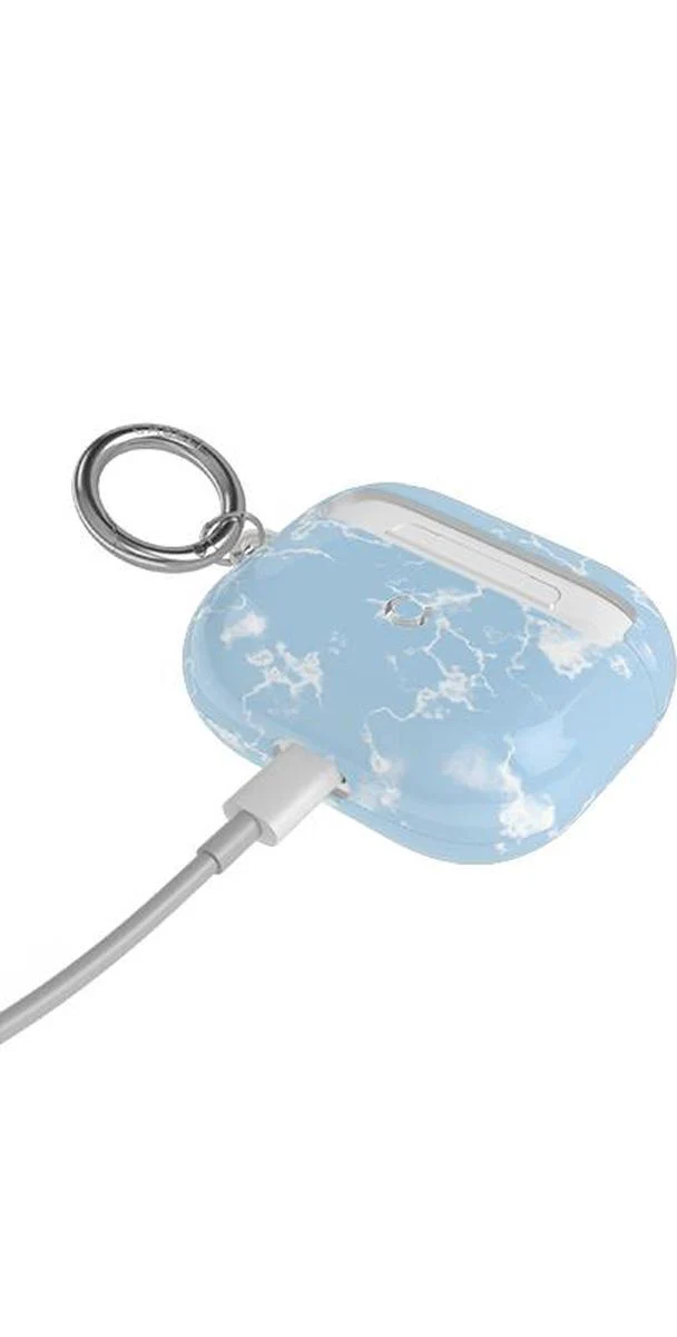 Light Blue Skies | Marble Clouds AirPods Case - Image 6