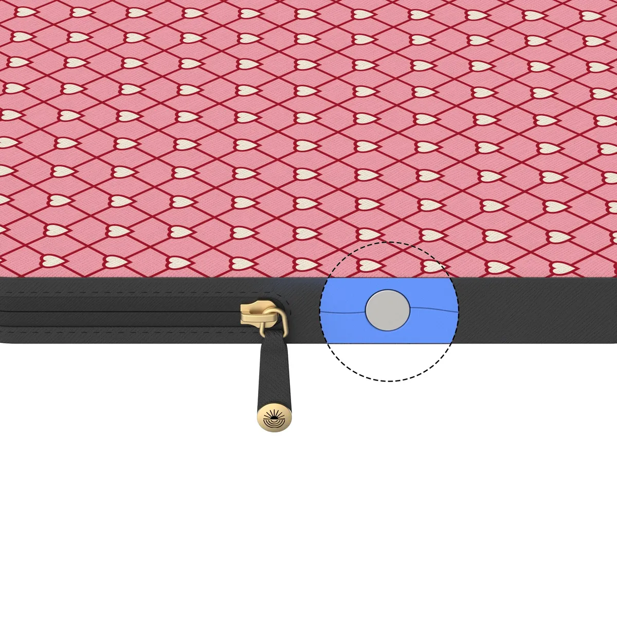 Love Locks | Pink Hearts Laptop Case - Image 5