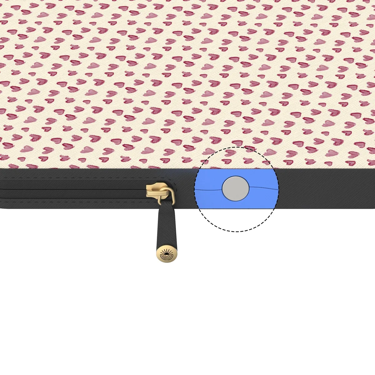 Lovebug | Mauve Hearts Laptop Case - Image 15