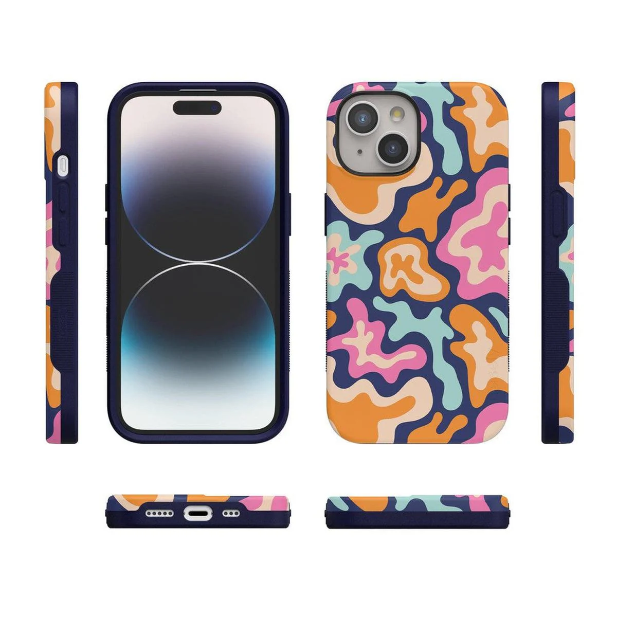 Midnight Color Splash | Abstract Retro Case - Image 76