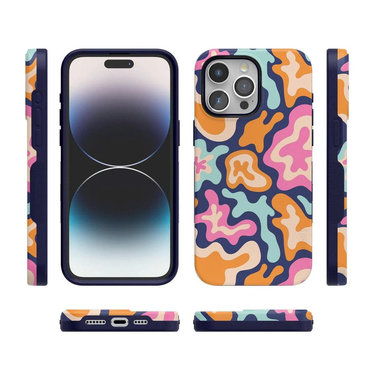 Midnight Color Splash | Abstract Retro Case - Image 85