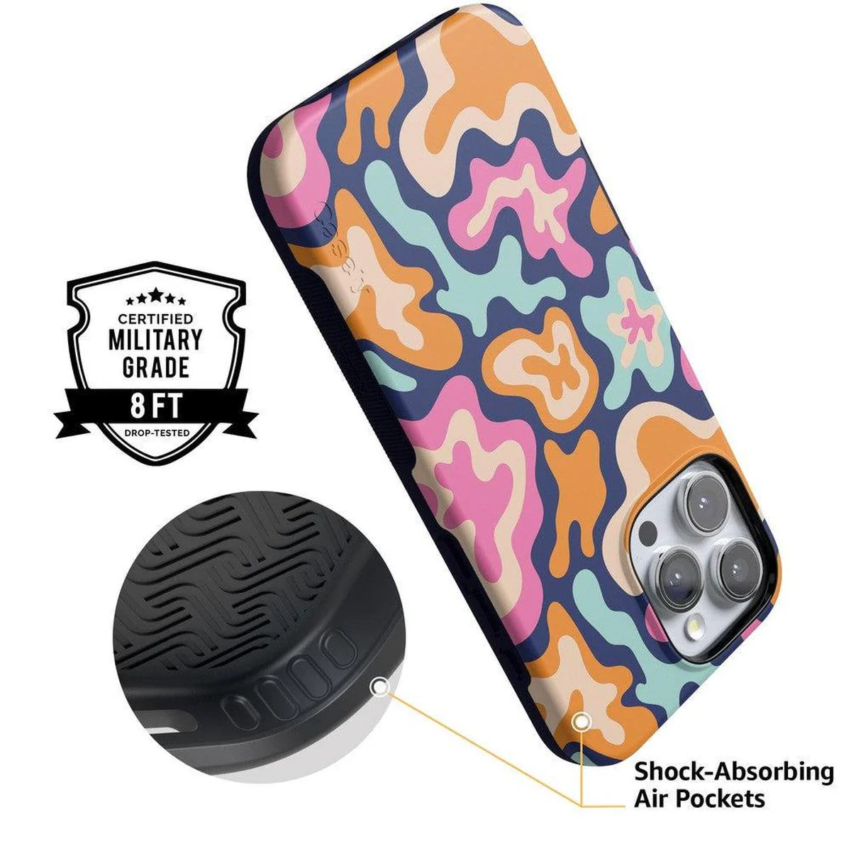 Midnight Color Splash | Abstract Retro Case - Image 90