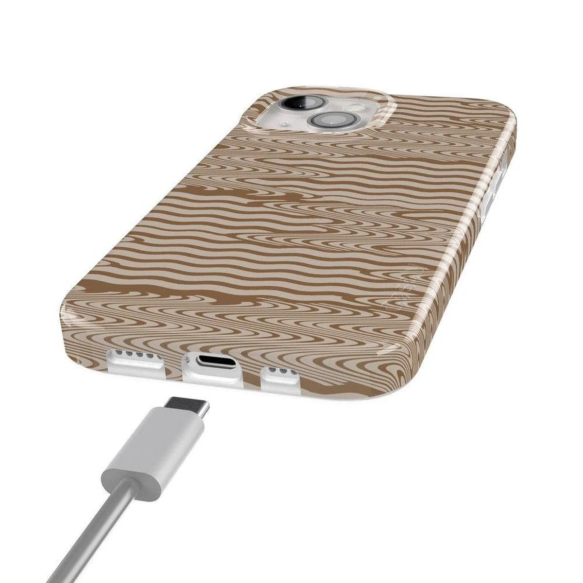 Mocha Ripple | Brown Waves Case - Image 100