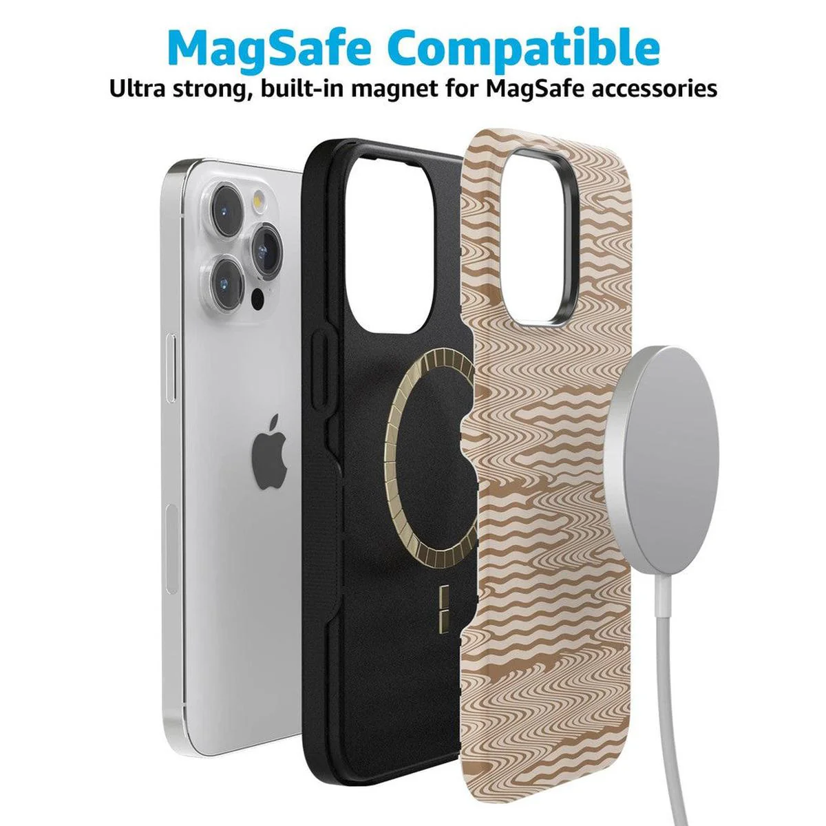 Mocha Ripple | Brown Waves Case - Image 110