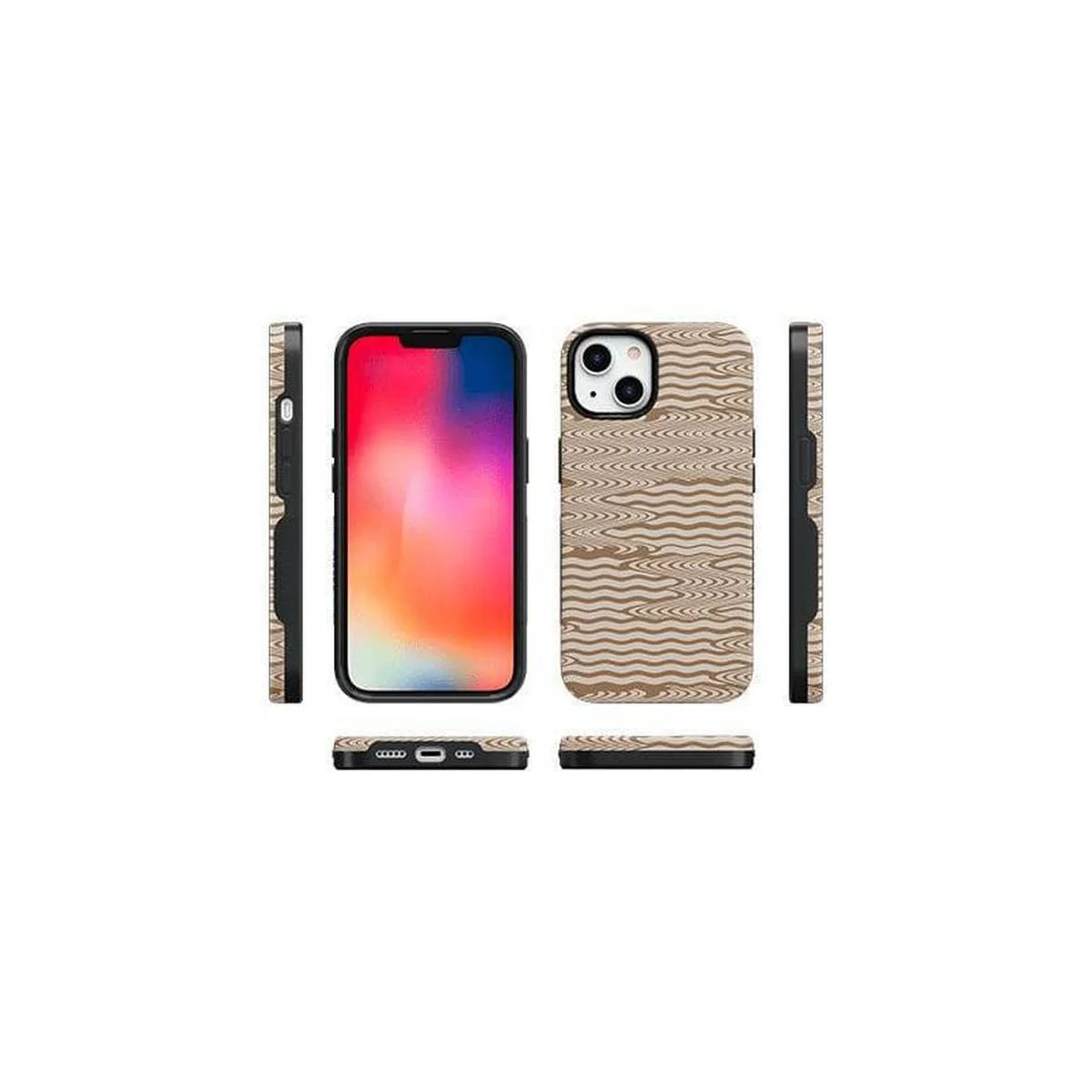 Mocha Ripple | Brown Waves Case - Image 27