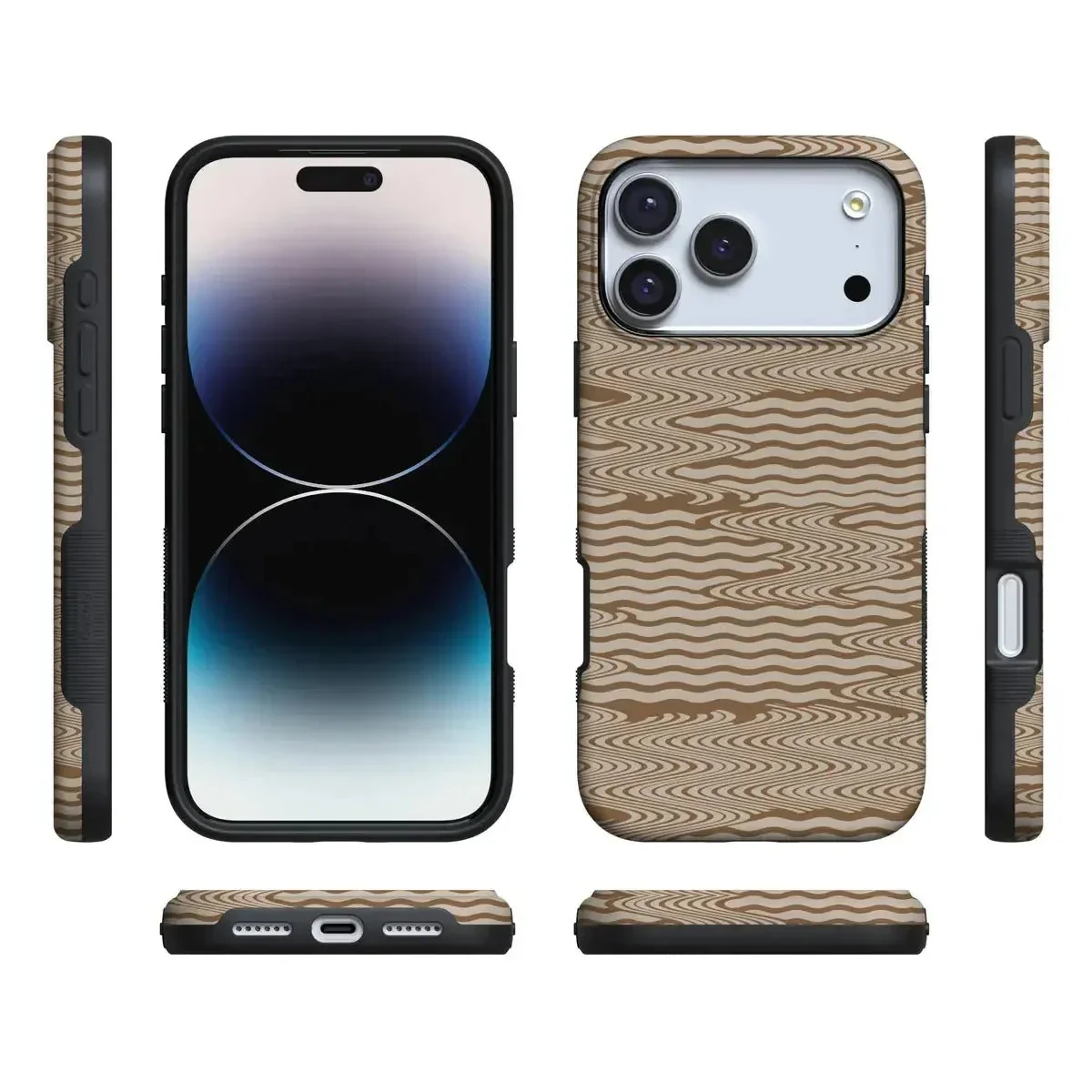 Mocha Ripple | Brown Waves Case - Image 4