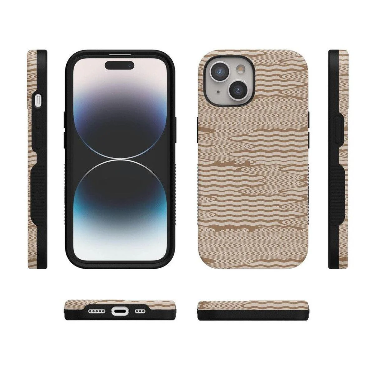 Mocha Ripple | Brown Waves Case - Image 55