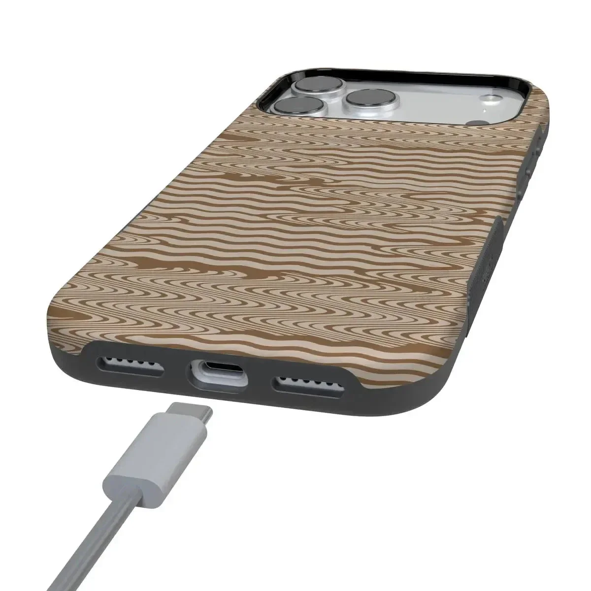Mocha Ripple | Brown Waves Case - Image 6