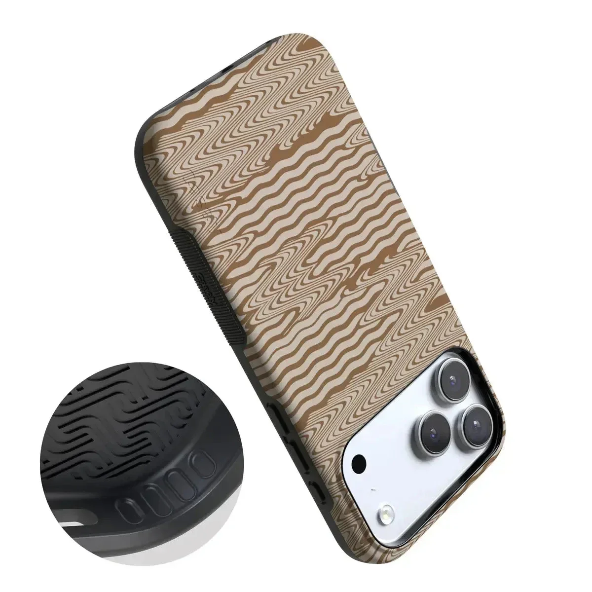 Mocha Ripple | Brown Waves Case - Image 8