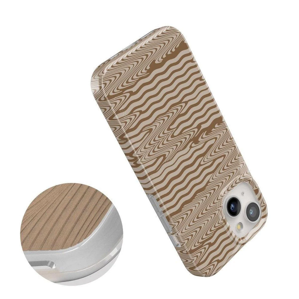 Mocha Ripple | Brown Waves Case - Image 97