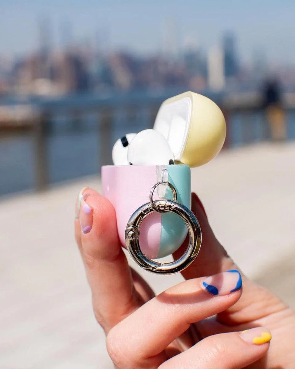 Neon Blue, Pink & Yellow | Colorblock AirPods Case - Image 10