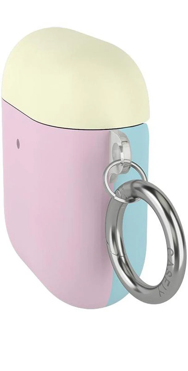Neon Blue, Pink & Yellow | Colorblock AirPods Case - Image 2