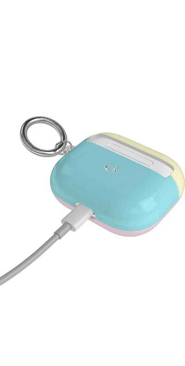 Neon Blue, Pink & Yellow | Colorblock AirPods Case - Image 9