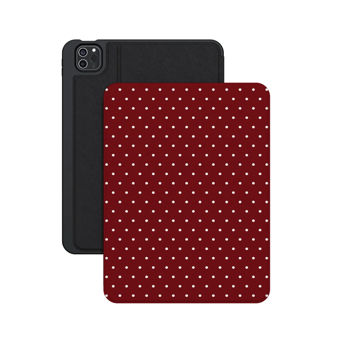 On the Dot | Maroon Polka Dot iPad Case - Image 16