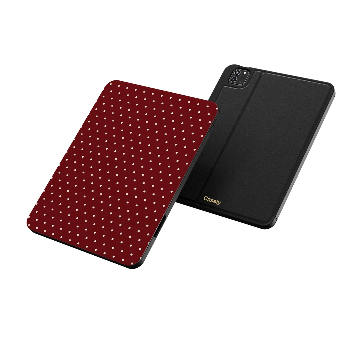 On the Dot | Maroon Polka Dot iPad Case - Image 17